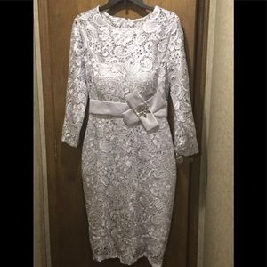 Silver lace dress